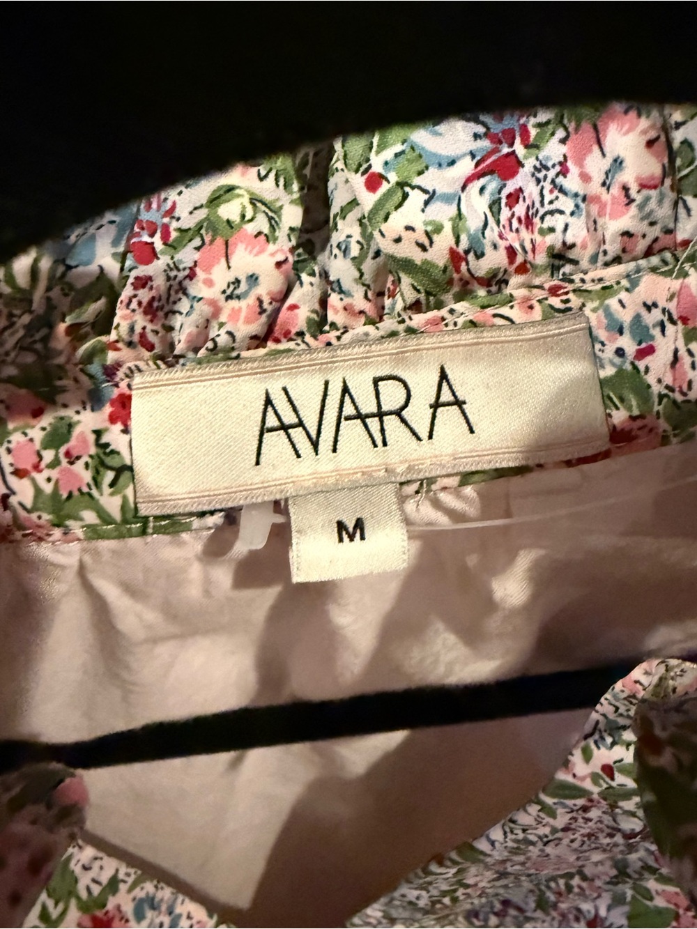 Anya Floral Ruffle Collar Button-Down Blouse - Pink/Green - Picture 3 of 6